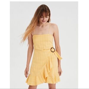American Eagle Wrap Front Cami Mini Dress